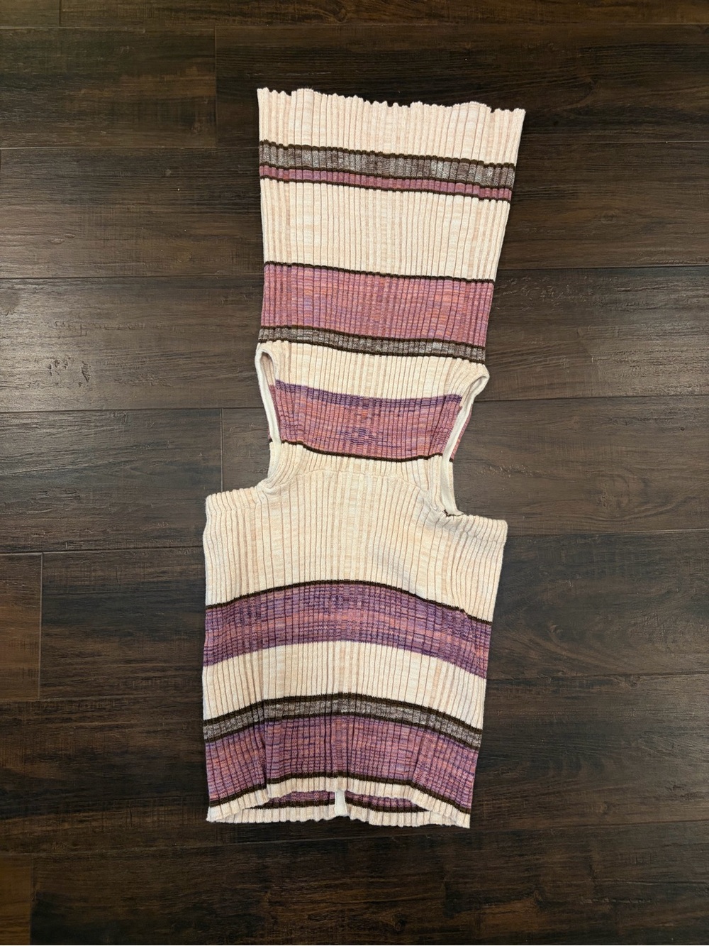 Free People Carley Women’s Small Striped Cowl Neck Sleeveless Top - Picture 3 of 4